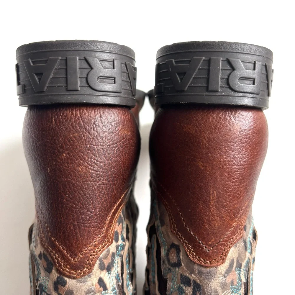 Ariat Koel VentTEK Western Brown Leather Cowboy Boots Youth Size 1